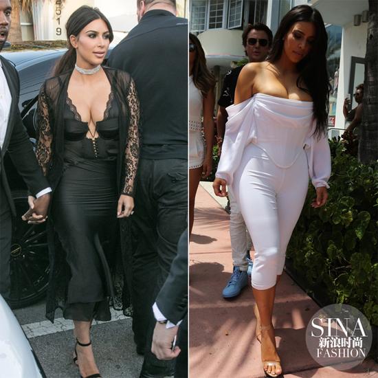 沒有孕肚的金-卡戴珊也會高級的秀性感，偶爾還扮個小清新