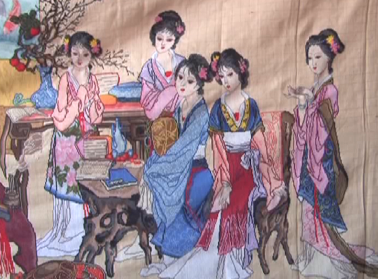 西峽縣農(nóng)家女李改月 630萬(wàn)針繡出《琴棋書(shū)畫(huà)》