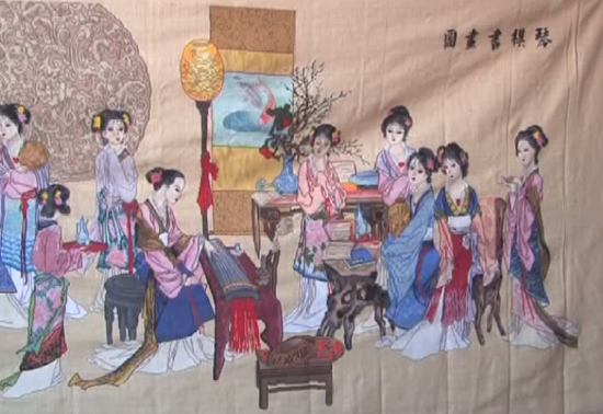 西峽縣農(nóng)家女李改月 630萬(wàn)針繡出《琴棋書(shū)畫(huà)》