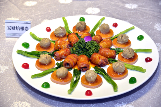 用優(yōu)質火腿腸做成的冷熱菜品