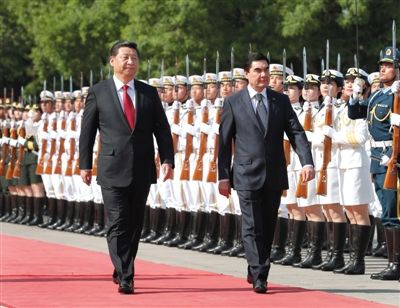 習(xí)近平會(huì)見土庫曼斯坦總統(tǒng)別爾德穆哈梅多夫