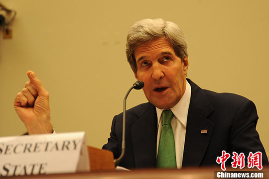 資料圖：美國國務(wù)卿克里。 中新社發(fā) 張蔚然 攝