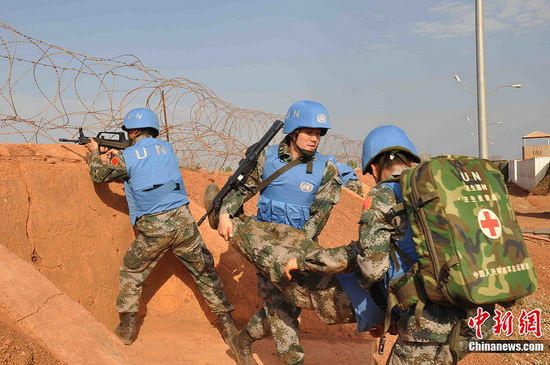 資料圖：中國維和部隊(duì)。