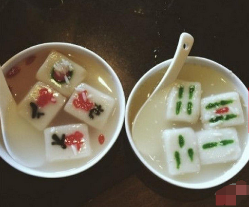 來碗清一色！火鍋店推出創(chuàng)意麻將湯圓