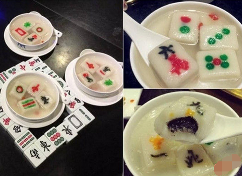 來碗清一色！火鍋店推出創(chuàng)意麻將湯圓