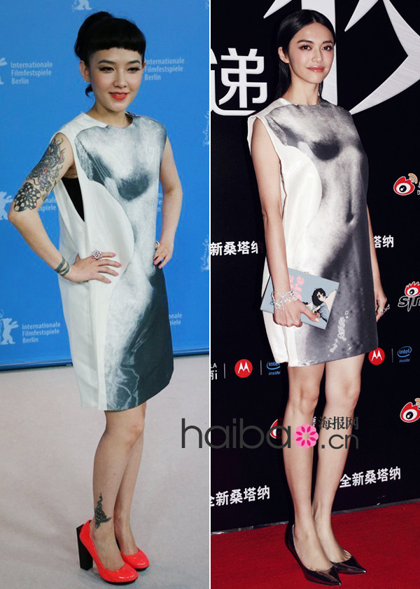 范曉萱姚晨撞衫 兩美妞詮釋Lanvin誰更靠譜？