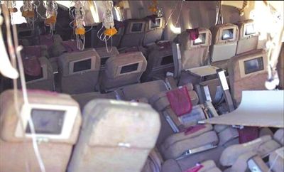 7日，美國舊金山，失事客機(jī)內(nèi)景曝光。圖/CFP