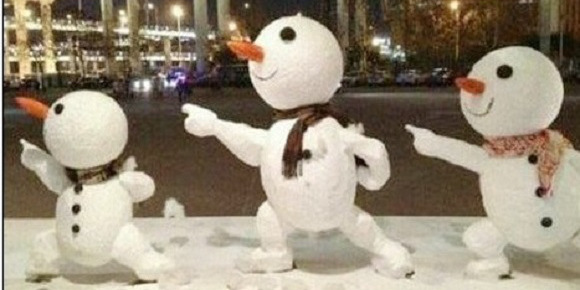 創(chuàng)意十足！日系列卡通雪人走紅