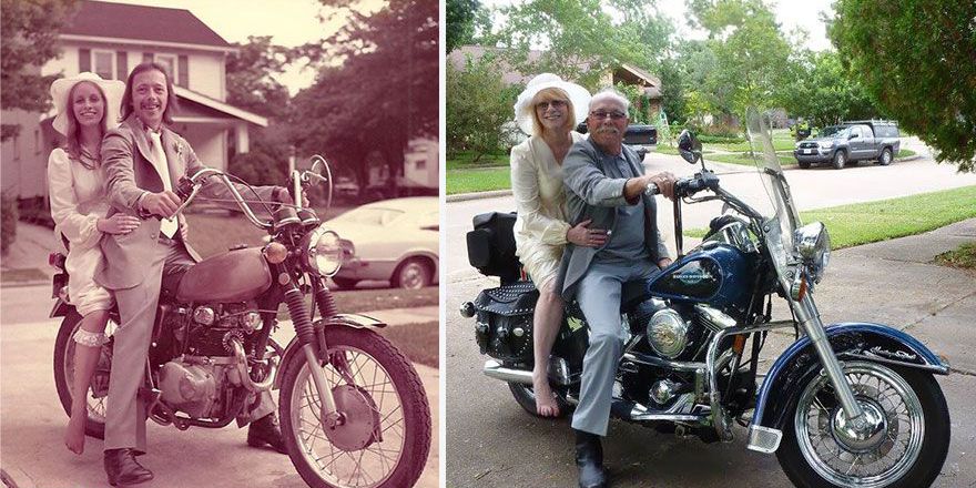 美國老夫婦重現(xiàn)婚照原景 美國老夫婦重現(xiàn)婚照原景