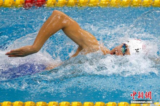 資料圖：9月21日上午，仁川亞運會游泳比賽在文鶴樸泰桓游泳館拉開大幕。