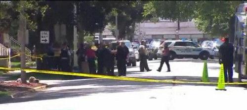 視頻截圖：雙方發(fā)生槍戰(zhàn)的居住區(qū)。