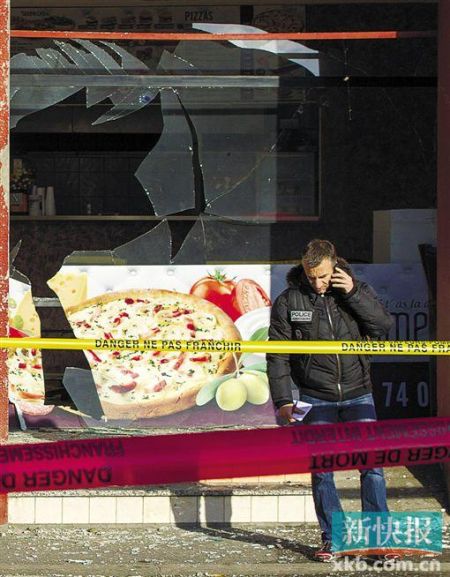 法國東部羅訥省一餐館8日發(fā)生爆炸。 新華社發(fā)