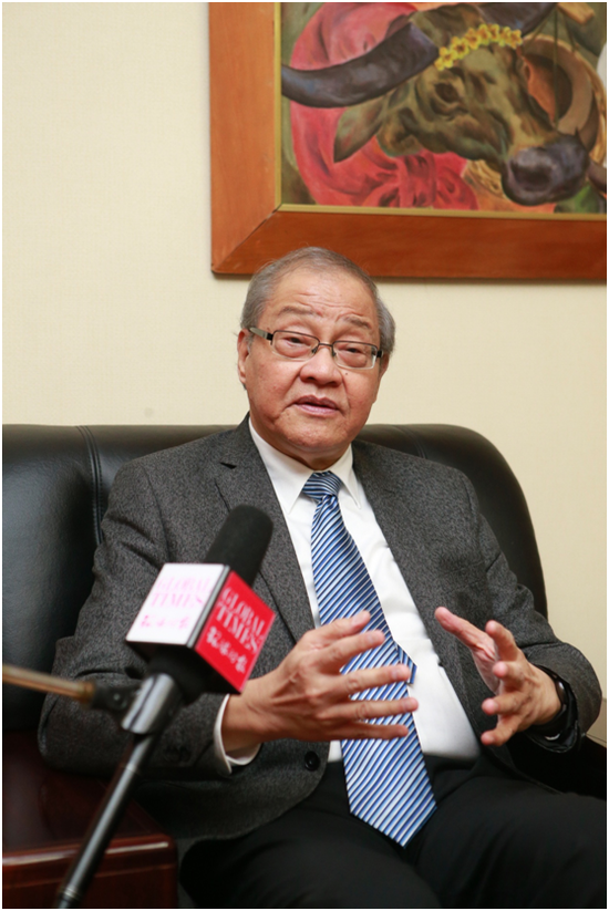 羅馬納大使在菲律賓駐華大使館接受本報(bào)記者專訪。李昊攝