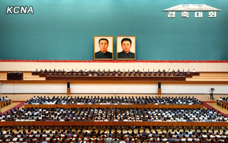 平壤市民集會賀金正恩獲授元帥 平壤市民集會賀金正恩獲授元帥